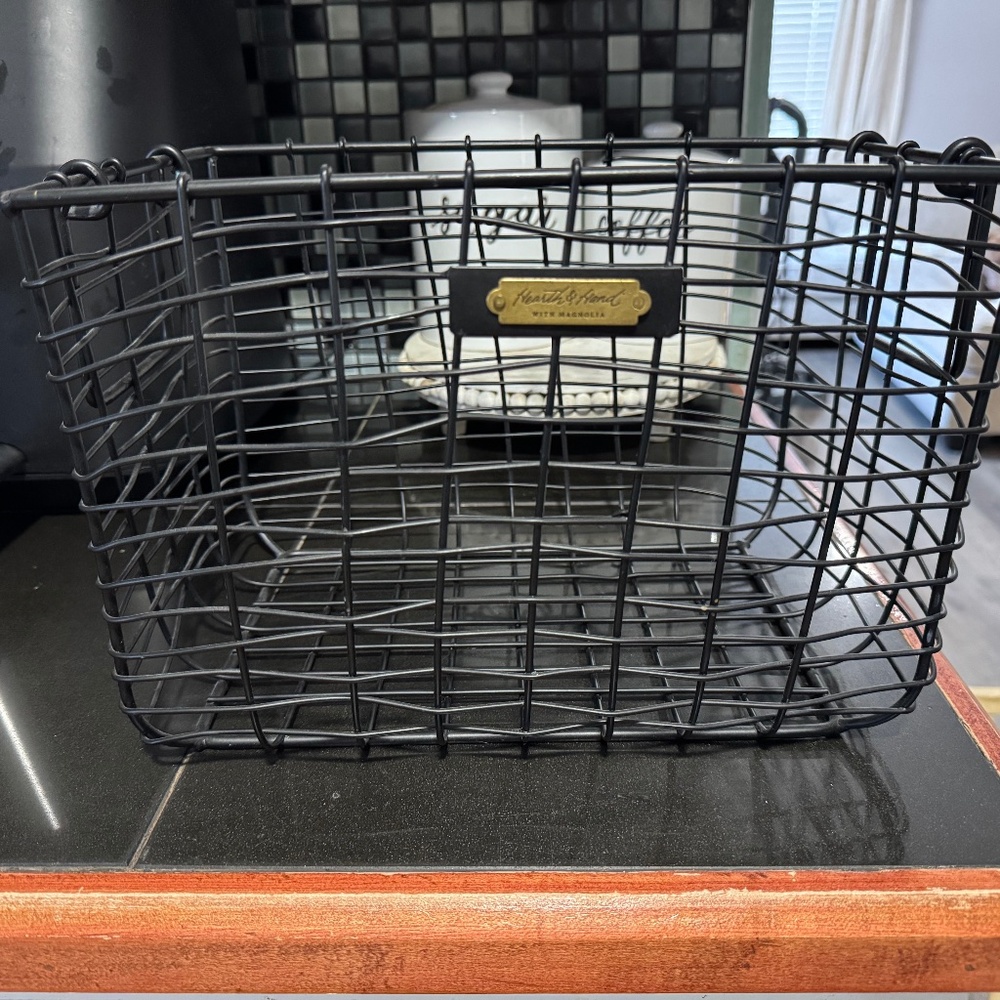 Hearth & Hand with Magnolia metal wire storage basket